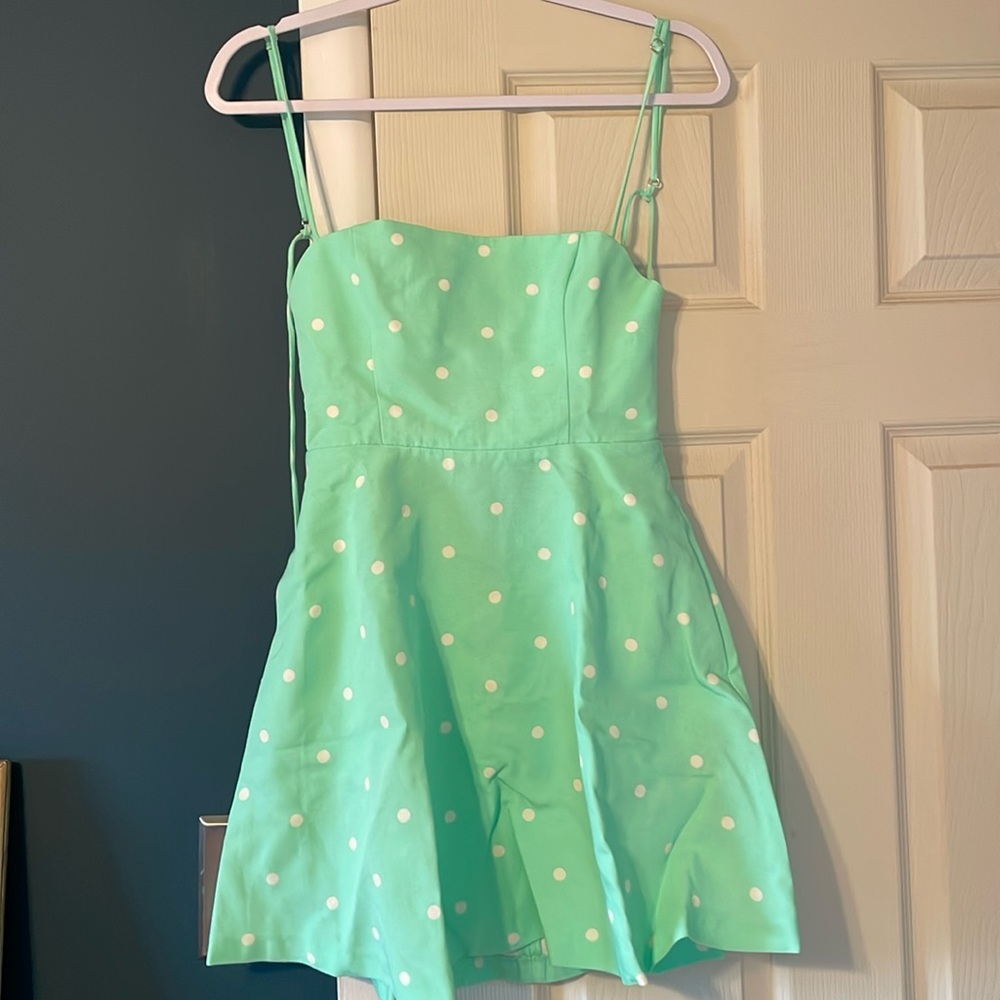 5/$25 NWT Zara Mini Dress light green polka dot